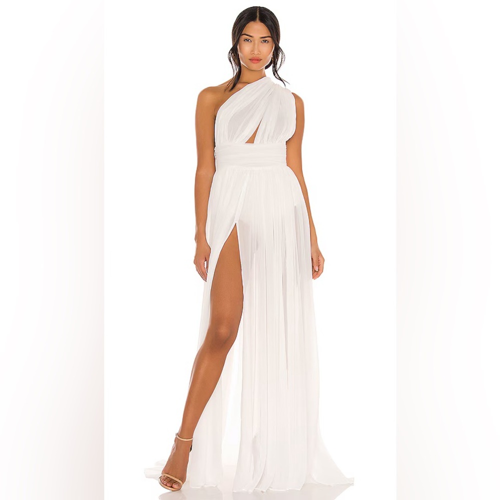 Bronx and Banco size 4 One Shoulder White gown